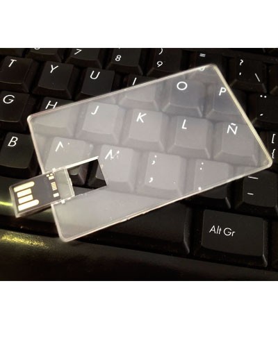 USB-TA-002, USB TARJETA ACRILICO TRANSPARENTE 8GB