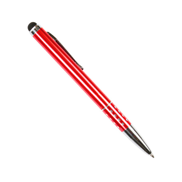 BL-071, Boligrafo metalico con touch y estuche individual de plástico con tinta negra, colores: negro, rojo, naranja, blanco, rosa, azul y plata
