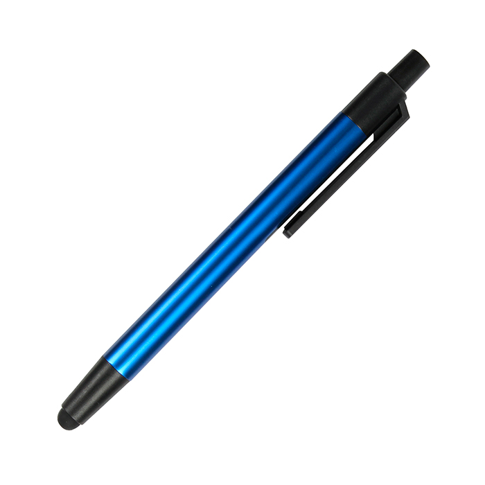 BL-110, Bolígrafo con touch fabricado en aluminio tinta de escritura azul.