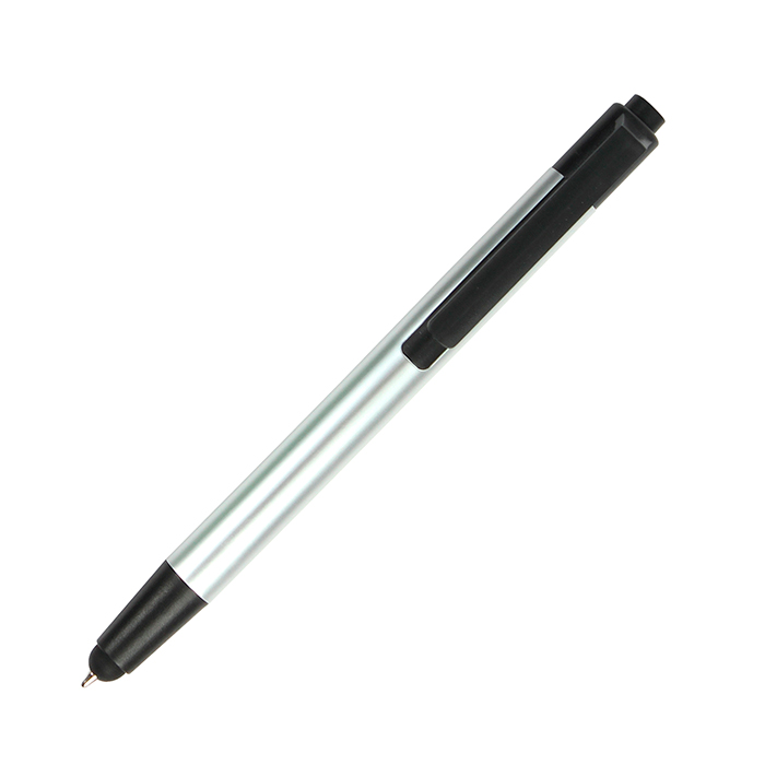 BL-110, Bolígrafo con touch fabricado en aluminio tinta de escritura azul.