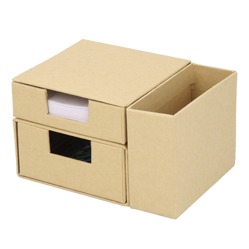 LE-028, Set ecológico rectangular de cartón con profundidad de 9 cm, contiene compartimento para plumas, porta notas con 150 notas blancas y cajón de clips (50 clips).